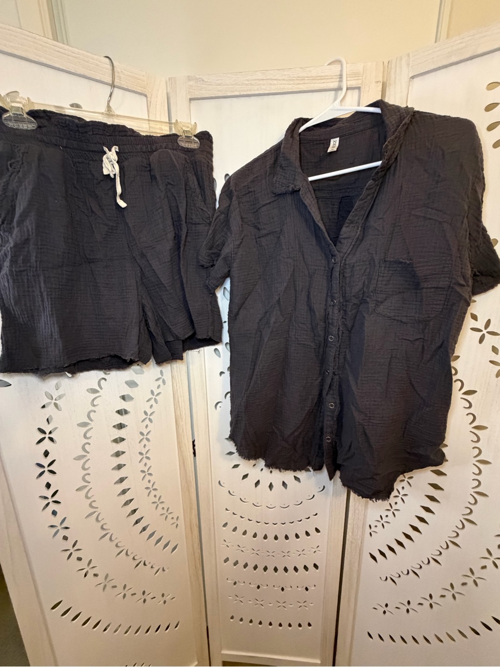 Zenana 100% Cotton Double Gauze Shorts Set